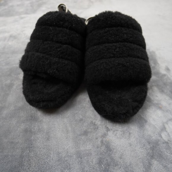 UGG Fluff Yeah Slide Shoes Womens Size 9 Sheepskin Sandal Slippers Fuzzy Cozy - Picture 8 of 9
